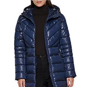 Mixed quilted puffer jacket